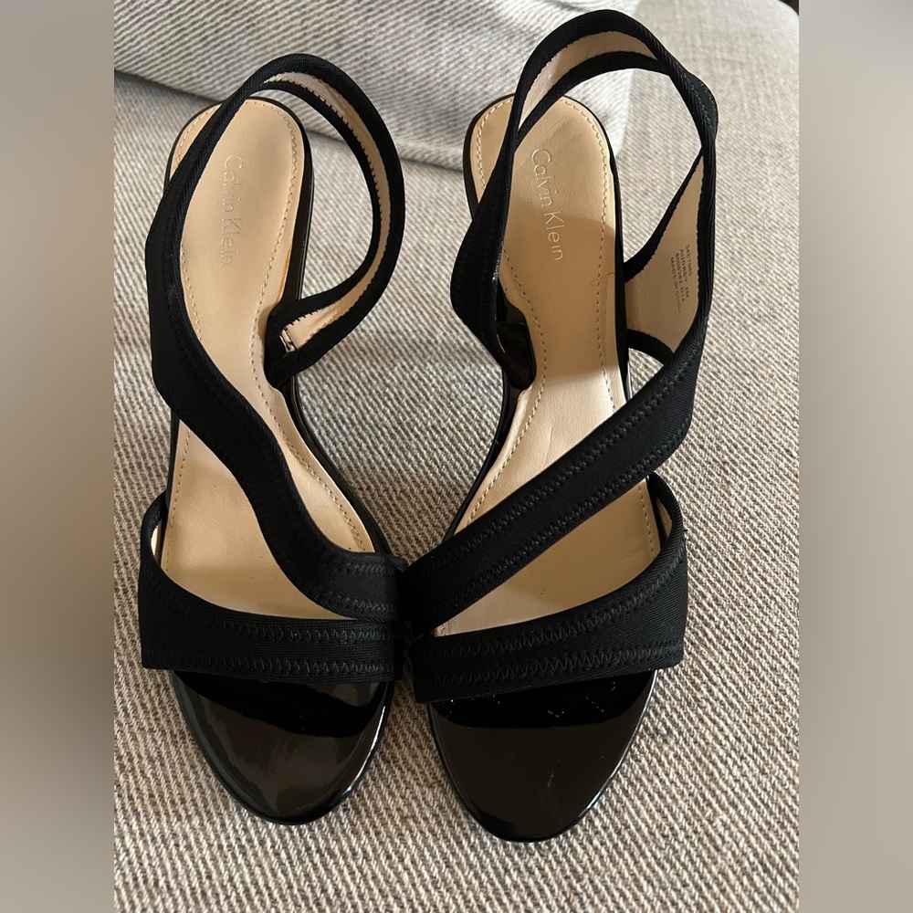 Calvin Klein black dress sandals